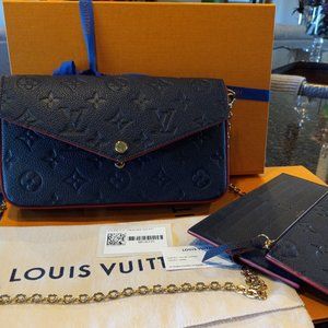 Louis Vuitton purse, card holder and change wallet